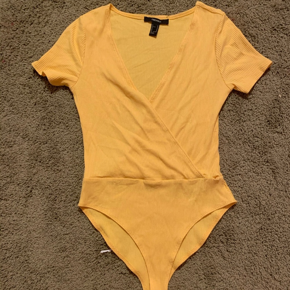 Yellow body suit